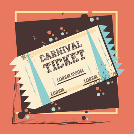 carnival ticket entertainment icon vector illustration designのイラスト素材