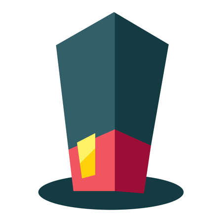 top hat icon over white background, vector illustrationの写真素材