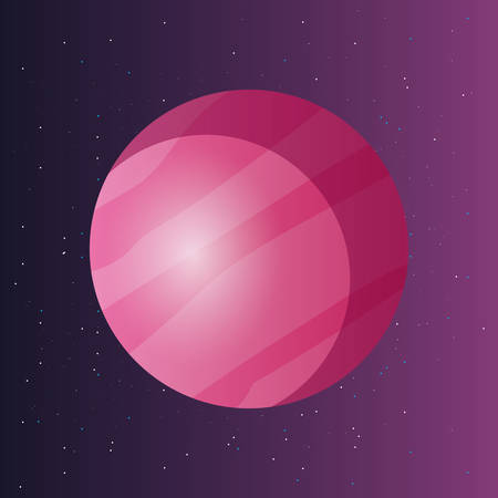 jupiter planet icon over space background, colorful design. vector illustrationのイラスト素材