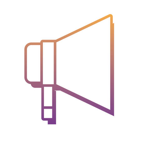 megaphone device icon over white background, vector illustrationのイラスト素材