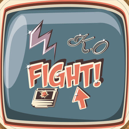 retro design with videogame related icons over blue background, colorful design. vector illustrationのイラスト素材