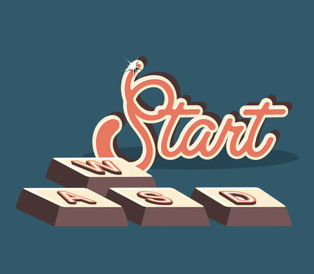 retro videogames design with gamepad buttons over blue background, colorful design. vector illustrationのイラスト素材