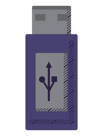 usb icon over white background, vector illustrationのイラスト素材