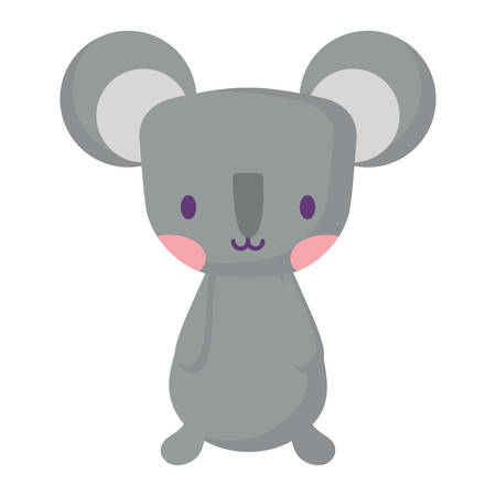 cute koala icon over white background, vector illustrationのイラスト素材