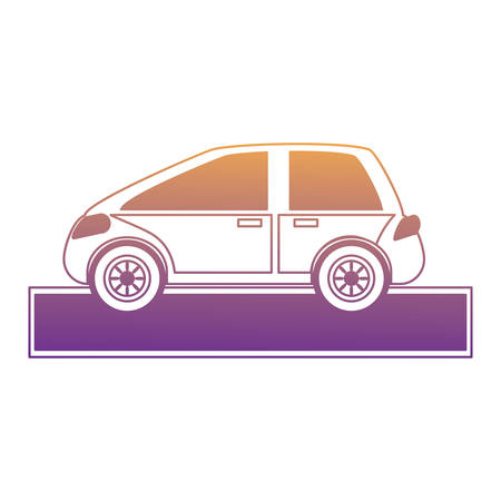 car on the road over white background, vector illustrationのイラスト素材