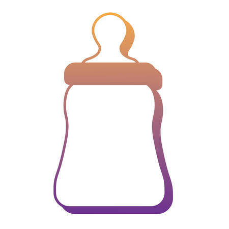 baby bottle icon over white background, vector illustrationのイラスト素材