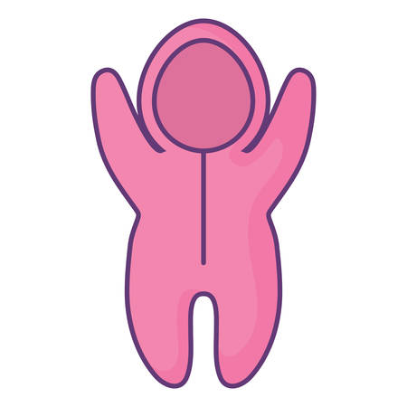 baby girl clothes over white background, vector illustrationのイラスト素材