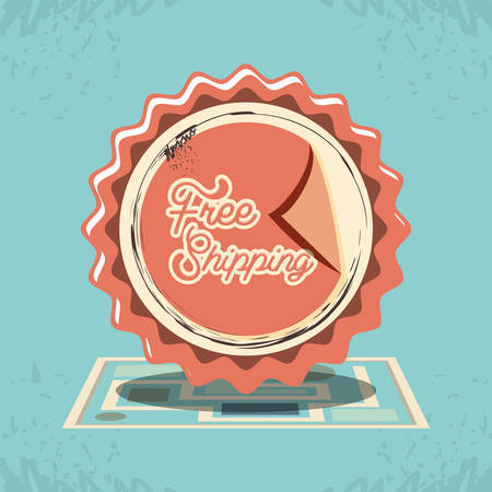 fast delivery service seal stamp vector illustration designのイラスト素材