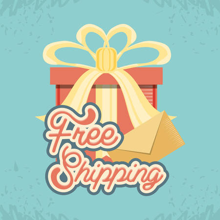 fast delivery service with gifts vector illustration designのイラスト素材