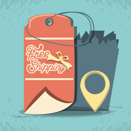 fast delivery service commercial tags vector illustration designのイラスト素材