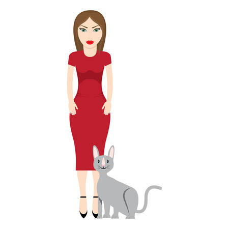 cartoon woman with cute girl over white background, vector illustrationのイラスト素材