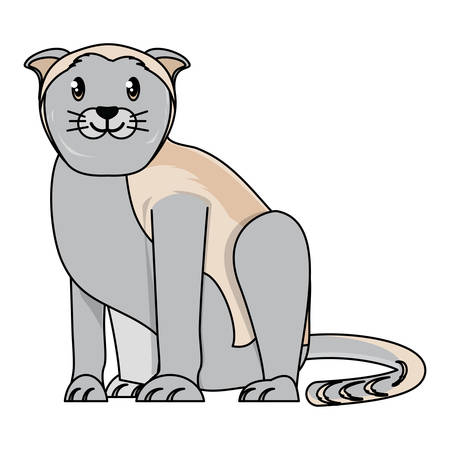cute cat icon over white background, colorful design. vector illustrationのイラスト素材