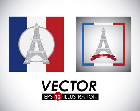 France design with eiffel tower over gray background, vector illustrationのイラスト素材