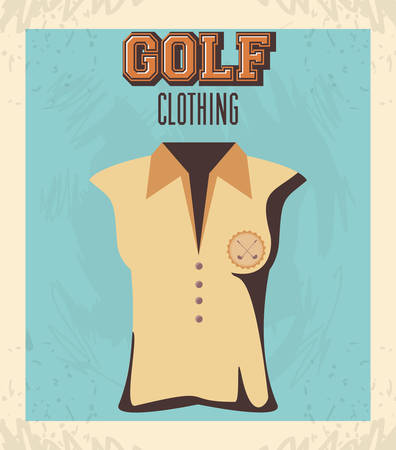 golf uniform femenine shirt vector illustration designのイラスト素材