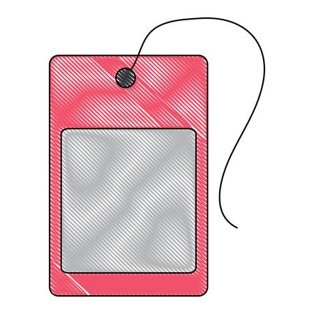 tag icon over white background, vector illustrationのイラスト素材