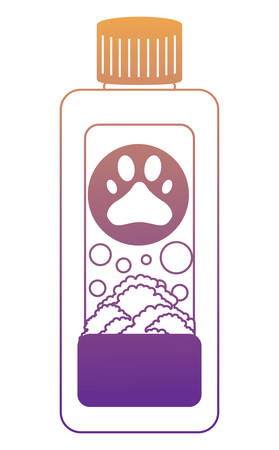 Pet Shampoo Bottle Icon over white background, vector illustrationのイラスト素材