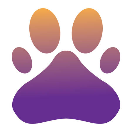 dog paw icon over white background, vector illustrationのイラスト素材