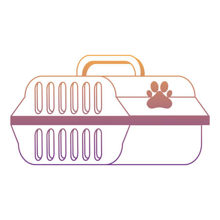 pet transport box icon over white background, vector illustrationのイラスト素材