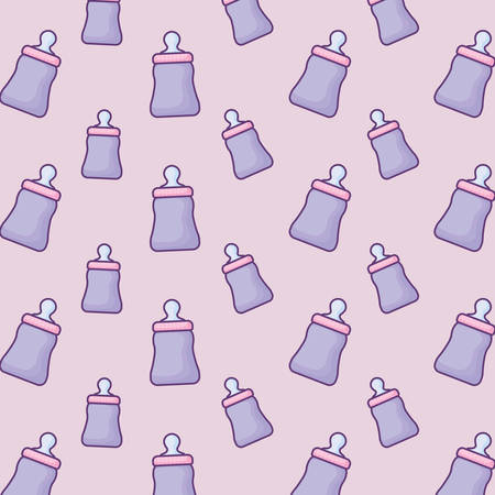 background of baby bottle pattern, vector illustrationのイラスト素材