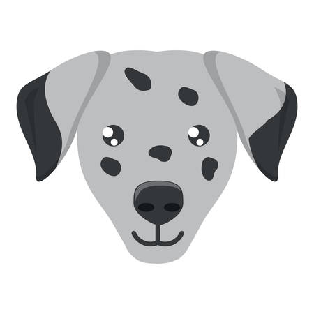 cute dalmatian dog icon over background, vector illustrationのイラスト素材