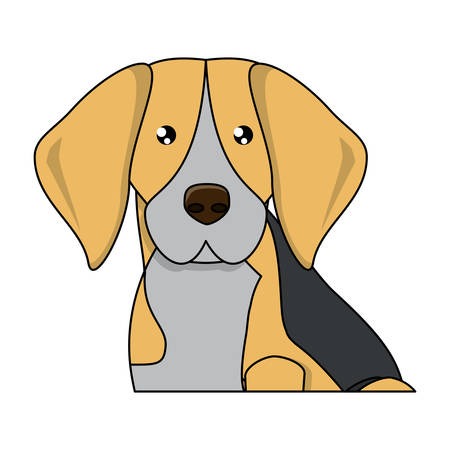 cute beagle dog icon over background, vector illustrationのイラスト素材