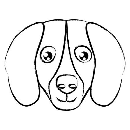 doberman dog icon over white background, vector illustrationのイラスト素材