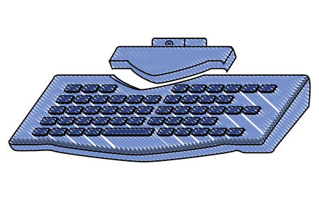 keyboard icon over white background, vector illustrationのイラスト素材