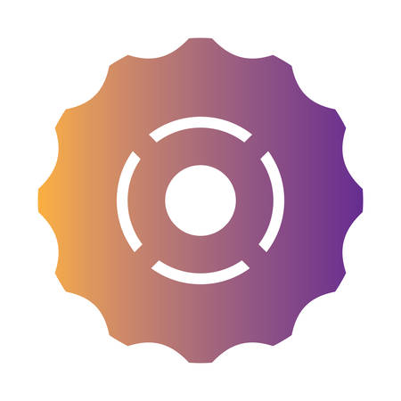 gear wheel icon over white background, vector illustrationのイラスト素材