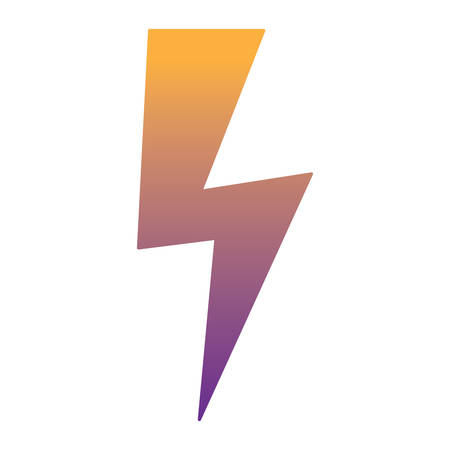 lightning bolt icon over white background, vector illustrationのイラスト素材