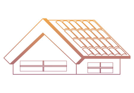 house roof icon over white background, vector illustrationのイラスト素材