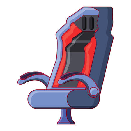 gaming chair icon over white background, vector illustrationのイラスト素材