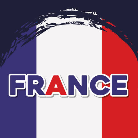 france culture card with flag vector illustration designのイラスト素材