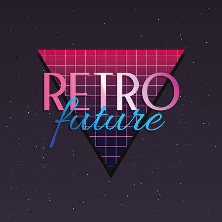 retro future label icon vector illustration designのイラスト素材