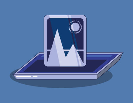 data security with smartphone vector illustration designのイラスト素材