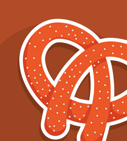 delicious pretzel bakery icon vector illustration designのイラスト素材