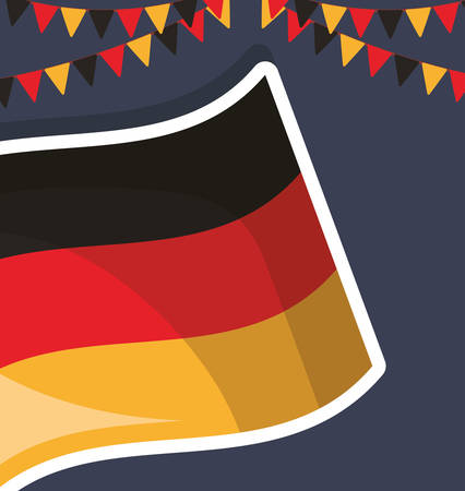 germany flag isolated icon vector illustration designのイラスト素材