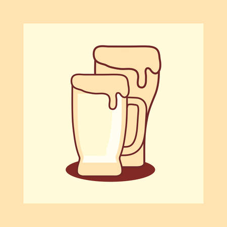 beer glass beverage icon vector illustration designのイラスト素材
