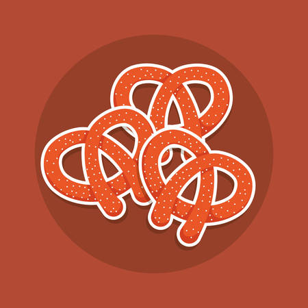 delicious pretzel bakery icon vector illustration designのイラスト素材
