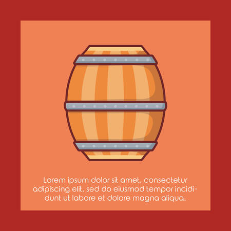 beer barrel wooden icon vector illustration designのイラスト素材