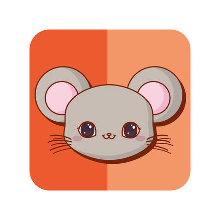 cute mouse icon over background, vector illustrationのイラスト素材
