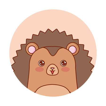 cute porcupine icon over background, vector illustrationのイラスト素材