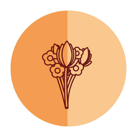 decorative bouquet flowers decoration nature vector illustrationのイラスト素材