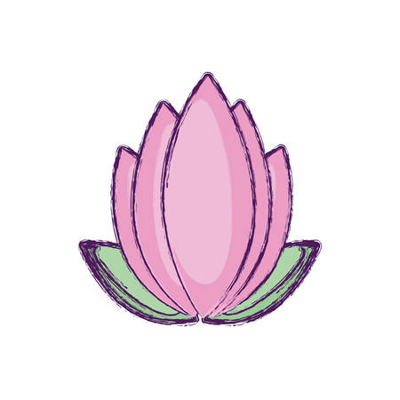 beautiful lotus flower decoration ornament vector illustrationのイラスト素材