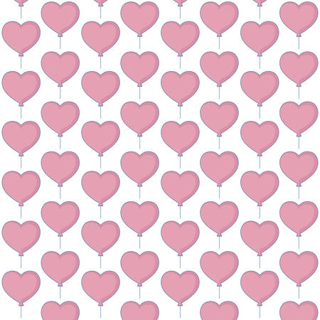 love hearts decoration romantic pattern design vector illustrationのイラスト素材