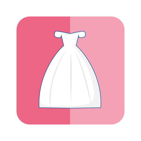 elegant wedding dress female luxury fashion vector illustrationのイラスト素材