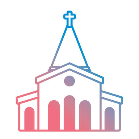 church icon over white background, vector illustrationのイラスト素材