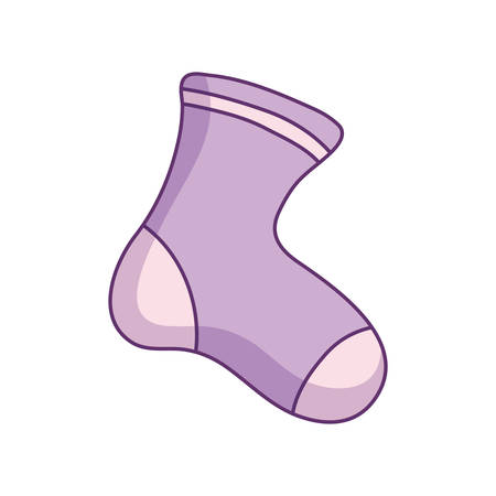 baby sock icon over white background, vector illustrationのイラスト素材
