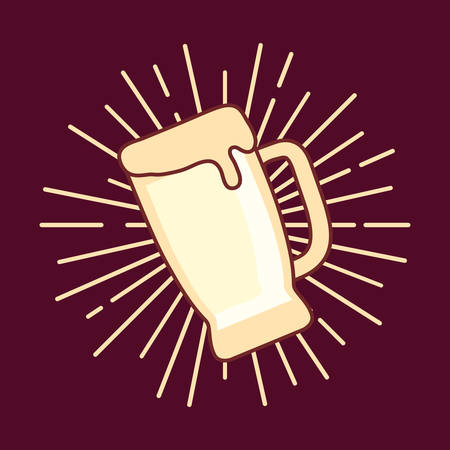beer jar beverage icon vector illustration designのイラスト素材