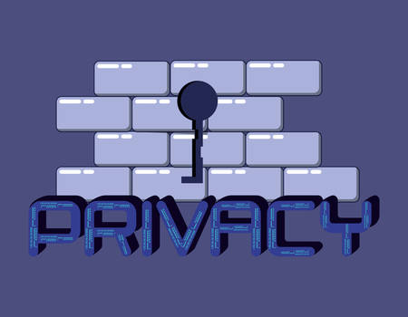 wall data privacy icon vector illustration designのイラスト素材