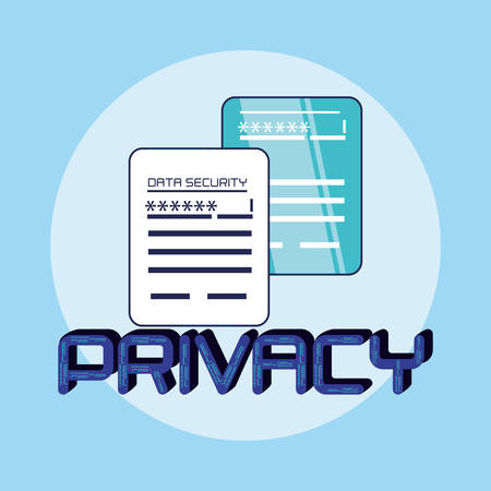 documents data privacy icon vector illustration designのイラスト素材